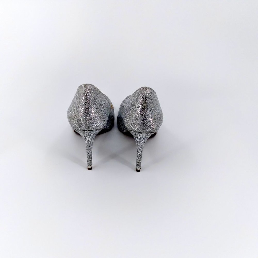 Michael Kors Silver Glitter Pumps Woman Size 7.5 - Picture 4 of 6